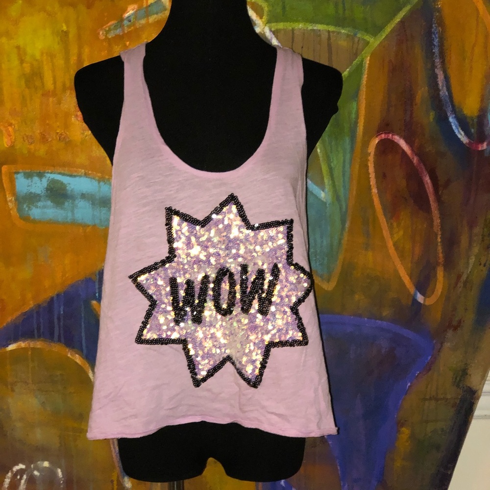VS Pink Sequins Muscle Tank
